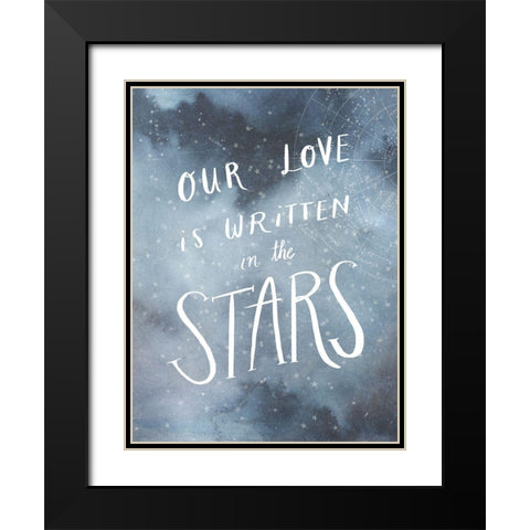 Celestial Love IV Black Modern Wood Framed Art Print with Double Matting by Borges, Victoria