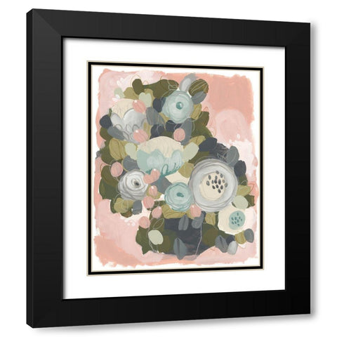 Blossom Cascade I Black Modern Wood Framed Art Print with Double Matting by Vess, June Erica
