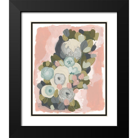 Blossom Cascade II Black Modern Wood Framed Art Print with Double Matting by Vess, June Erica