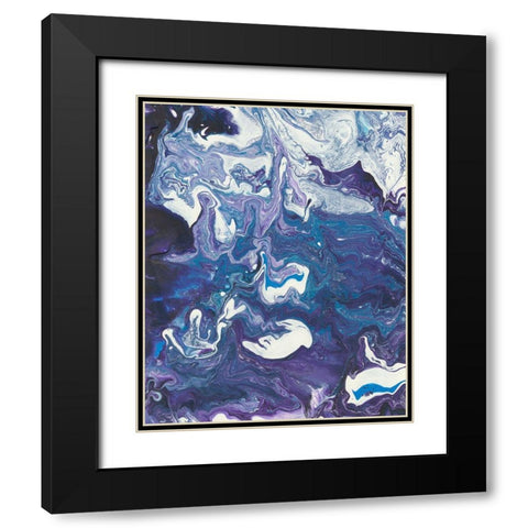 Meandering Mulberry I Black Modern Wood Framed Art Print with Double Matting by Moore, Regina