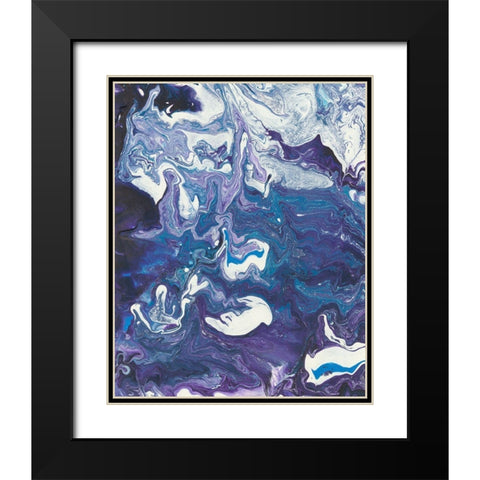 Meandering Mulberry I Black Modern Wood Framed Art Print with Double Matting by Moore, Regina