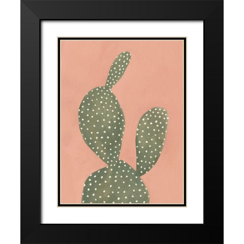 Coral Cacti I Black Modern Wood Framed Art Print with Double Matting by Scarvey, Emma