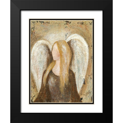 Angel Black Modern Wood Framed Art Print with Double Matting by Reynolds, Jade
