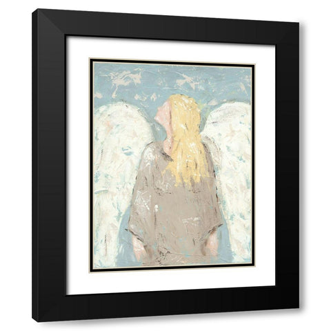 Angel Waiting Black Modern Wood Framed Art Print with Double Matting by Reynolds, Jade