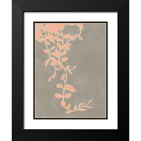 Coral Pothos I Black Modern Wood Framed Art Print with Double Matting by Popp, Grace