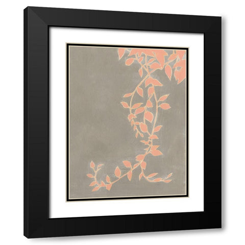Coral Pothos II Black Modern Wood Framed Art Print with Double Matting by Popp, Grace