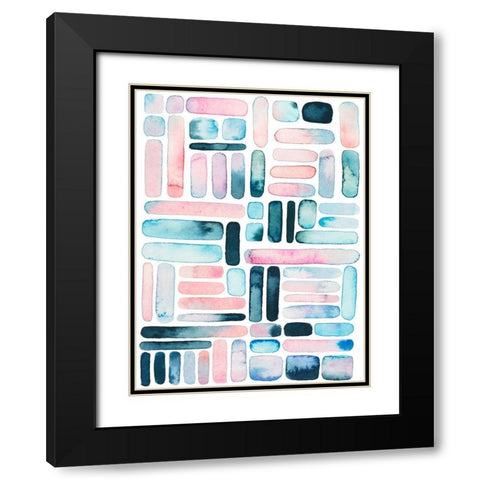 Prisma Puzzle I Black Modern Wood Framed Art Print with Double Matting by Popp, Grace