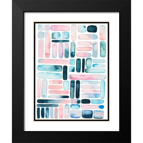 Prisma Puzzle I Black Modern Wood Framed Art Print with Double Matting by Popp, Grace