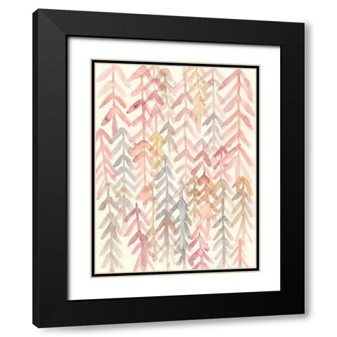 Barberry II Black Modern Wood Framed Art Print with Double Matting by Zarris, Chariklia