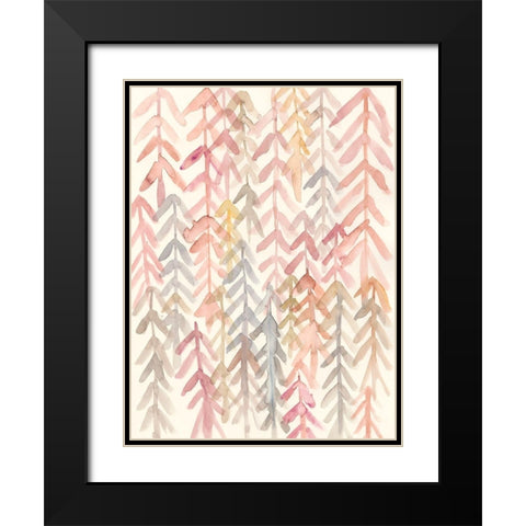 Barberry II Black Modern Wood Framed Art Print with Double Matting by Zarris, Chariklia