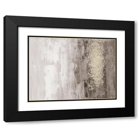 Glitter Rain I Black Modern Wood Framed Art Print with Double Matting by Goldberger, Jennifer