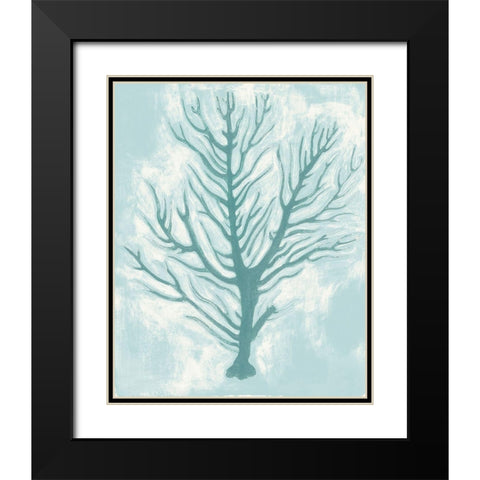 Living Teal I Black Modern Wood Framed Art Print with Double Matting by Popp, Grace