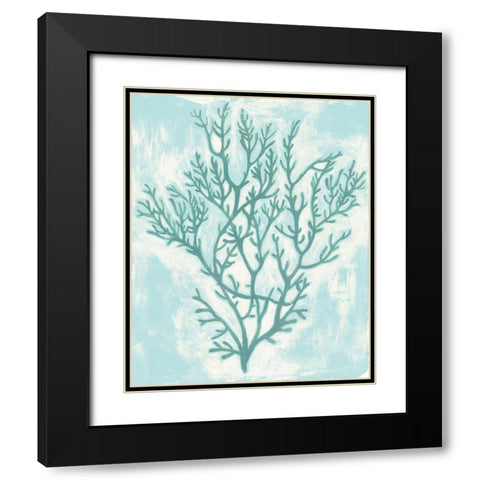 Living Teal II Black Modern Wood Framed Art Print with Double Matting by Popp, Grace