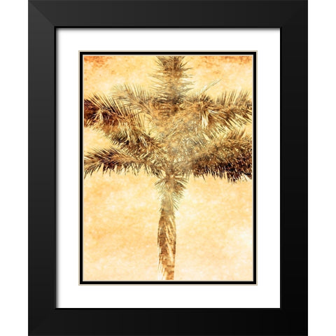 Palms on Brown IV Black Modern Wood Framed Art Print with Double Matting by Nall, Skip
