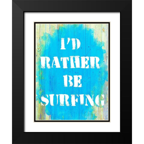 Beach Rules IV Black Modern Wood Framed Art Print with Double Matting by Nall|Skip