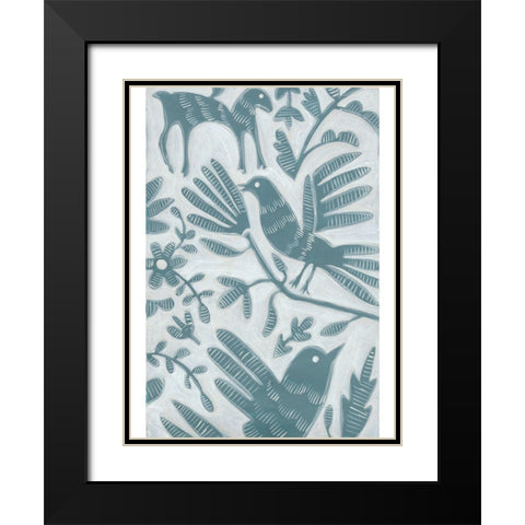 Animal Fair II Black Modern Wood Framed Art Print with Double Matting by Zarris, Chariklia