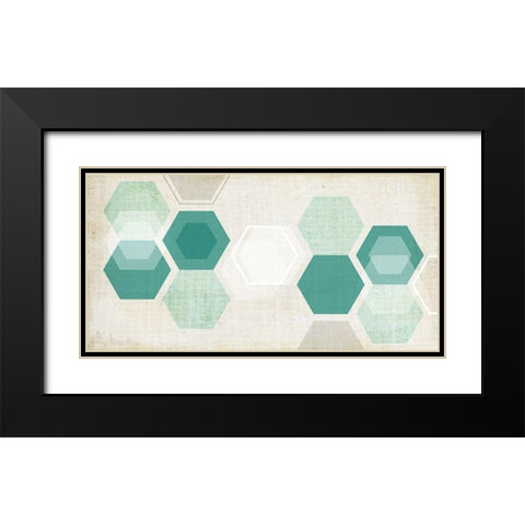 Hex Mobile I Black Modern Wood Framed Art Print with Double Matting by Fagalde, Jarman