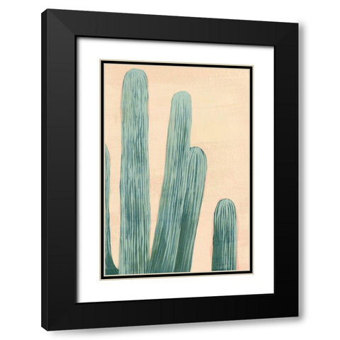 Dusty Cacti II Black Modern Wood Framed Art Print with Double Matting by Popp, Grace