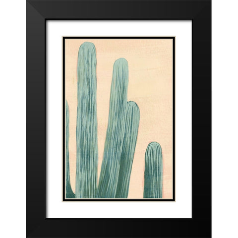 Dusty Cacti II Black Modern Wood Framed Art Print with Double Matting by Popp, Grace