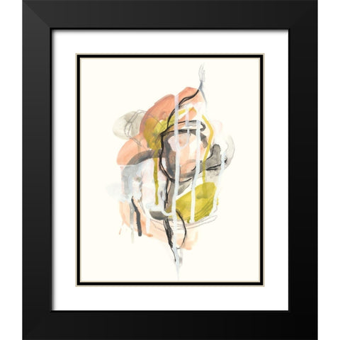 Chimera II Black Modern Wood Framed Art Print with Double Matting by Vess, June Erica