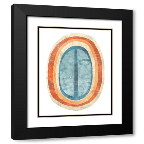 Ovoid II Black Modern Wood Framed Art Print with Double Matting by Vess, June Erica