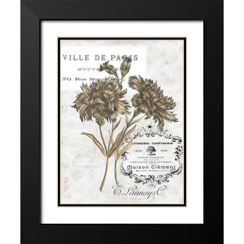 Petite Beaute I Black Modern Wood Framed Art Print with Double Matting by Wang, Melissa