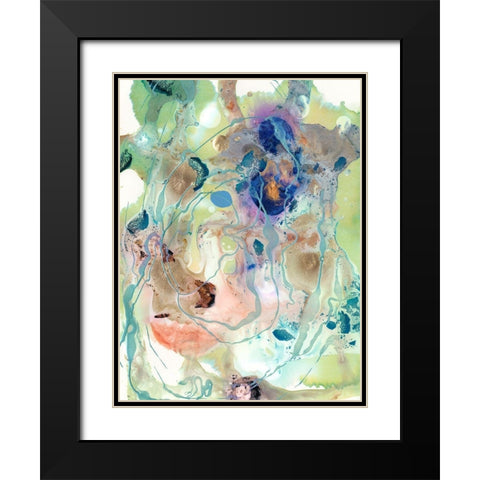 Merriment II Black Modern Wood Framed Art Print with Double Matting by Ludwig, Alicia