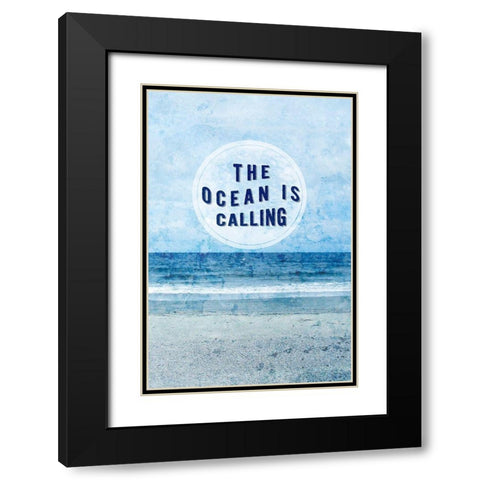 Paradise Sentiment II Black Modern Wood Framed Art Print with Double Matting by Fagalde, Jarman