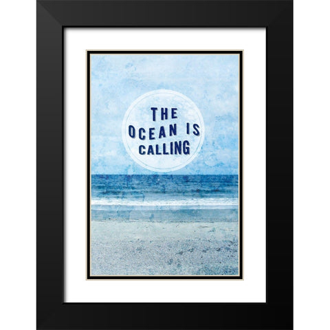 Paradise Sentiment II Black Modern Wood Framed Art Print with Double Matting by Fagalde, Jarman