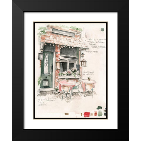 Cafe Study II Black Modern Wood Framed Art Print with Double Matting by Parker, Jennifer Paxton