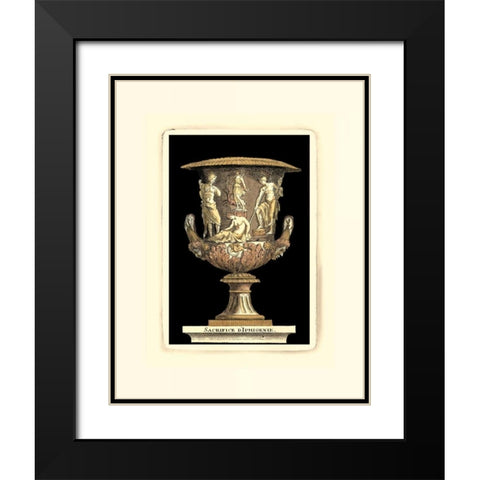 Renaissance Vase I Black Modern Wood Framed Art Print with Double Matting by Vision Studio