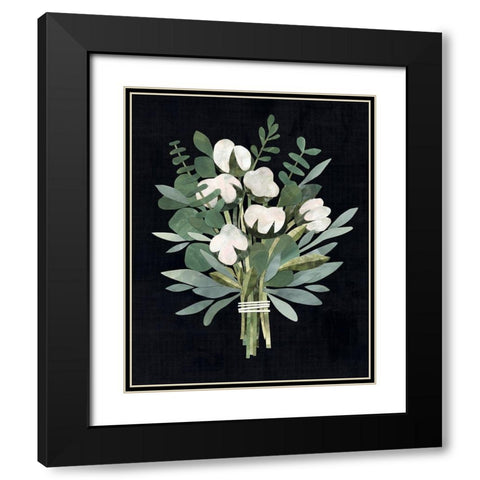 Cut Paper Bouquet II Black Modern Wood Framed Art Print with Double Matting by Borges, Victoria