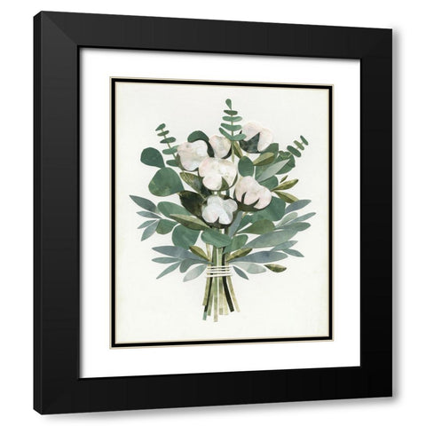 Cut Paper Bouquet III Black Modern Wood Framed Art Print with Double Matting by Borges, Victoria