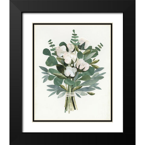 Cut Paper Bouquet III Black Modern Wood Framed Art Print with Double Matting by Borges, Victoria