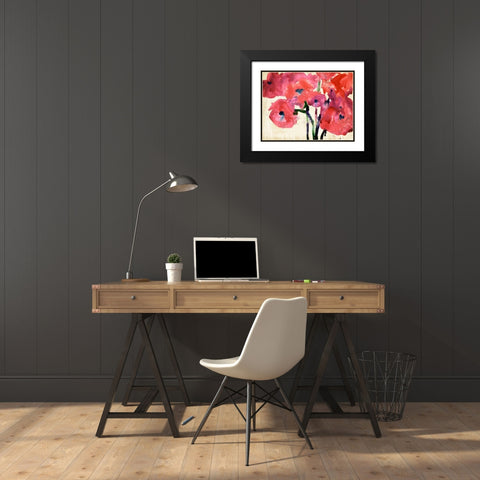Blossom View II Black Modern Wood Framed Art Print with Double Matting by Dixon, Samuel