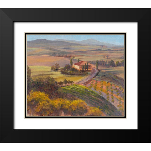 Nostalgic Tuscany I Black Modern Wood Framed Art Print with Double Matting by Iafrate, Sandra