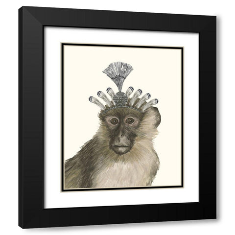 Majestic Monkey II Black Modern Wood Framed Art Print with Double Matting by Wang, Melissa