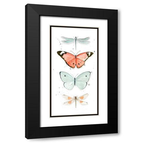 Summer Butterflies I Black Modern Wood Framed Art Print with Double Matting by Parker, Jennifer Paxton