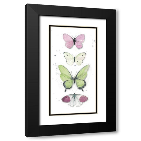 Summer Butterflies II Black Modern Wood Framed Art Print with Double Matting by Parker, Jennifer Paxton
