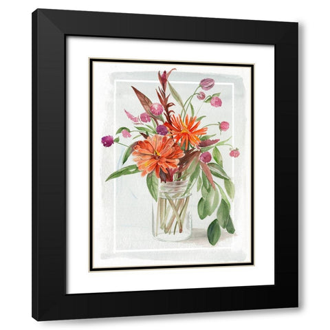 Summer Wildflowers I Black Modern Wood Framed Art Print with Double Matting by Parker, Jennifer Paxton