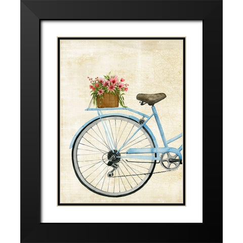 Courier Fleur I Black Modern Wood Framed Art Print with Double Matting by Popp, Grace