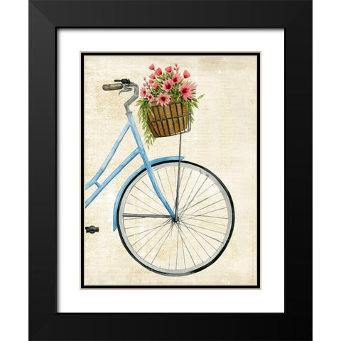 Courier Fleur II Black Modern Wood Framed Art Print with Double Matting by Popp, Grace
