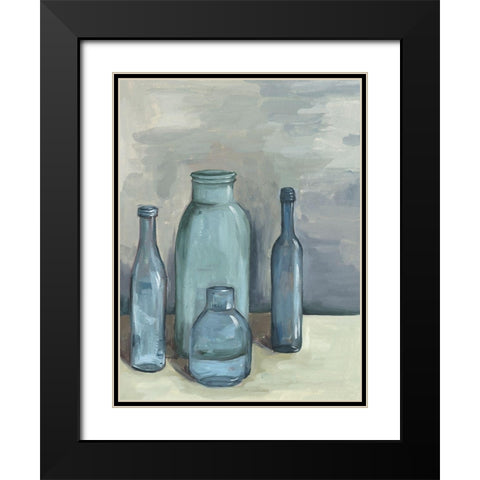 Still Life with Bottles I Black Modern Wood Framed Art Print with Double Matting by Wang, Melissa