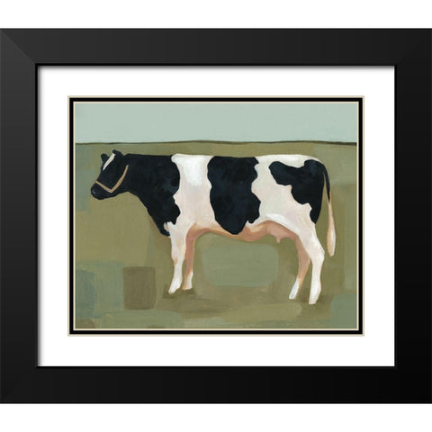 Bovine Portrait II Black Modern Wood Framed Art Print with Double Matting by Scarvey, Emma