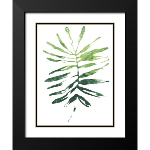 Emerald Tropics I Black Modern Wood Framed Art Print with Double Matting by Vess, June Erica