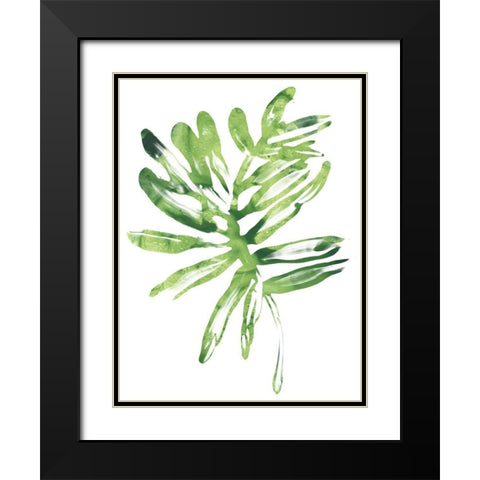 Emerald Tropics III Black Modern Wood Framed Art Print with Double Matting by Vess, June Erica