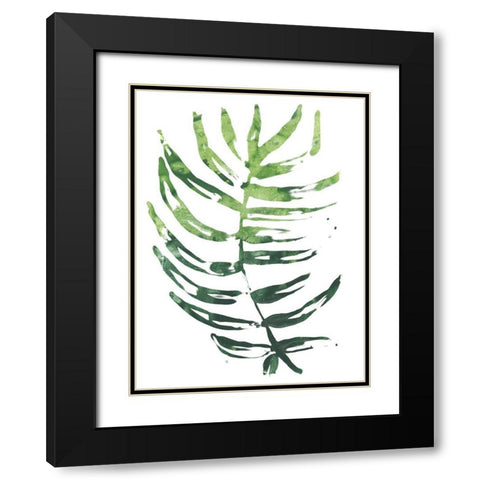 Emerald Tropics IV Black Modern Wood Framed Art Print with Double Matting by Vess, June Erica
