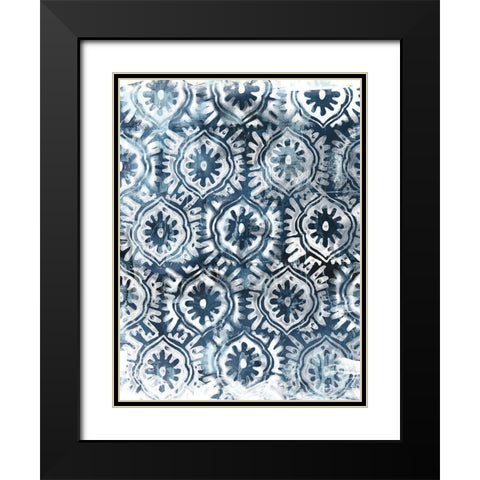 Indigo Extraction I Black Modern Wood Framed Art Print with Double Matting by Vess, June Erica