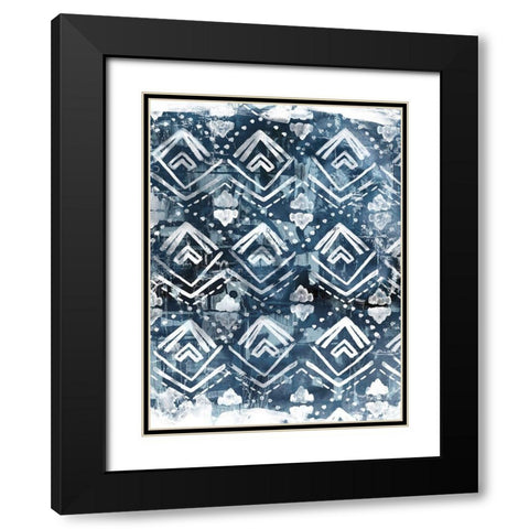 Indigo Extraction II Black Modern Wood Framed Art Print with Double Matting by Vess, June Erica