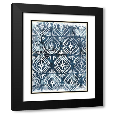 Indigo Extraction IV Black Modern Wood Framed Art Print with Double Matting by Vess, June Erica